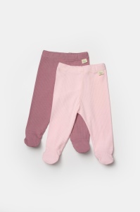 Set 2 pantaloni Bamboo, roz, BabyCosy, 50%bumbac+50% bambus