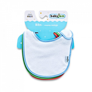 Set 3 bavete BabyJem, cu capse, din bumbac - Img 2