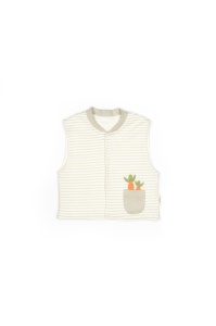 Set 3 piese: body, pantalon si vesta Rabbit, 100% bumbac organic, BabyCosy