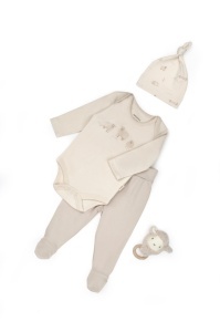 Set 3 piese nou nascut, Lamb, BabyCosy, 100%bumbac organic