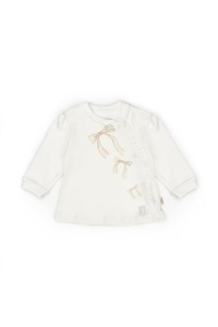 Set bluză și pantalonași, Bow, BabyCosy, 100%bumbac organic - Img 4