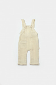 Set bluza si salopeta, Winter muselin, 100% bumbac - Stone, BabyCosy