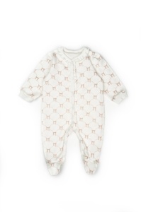 Set de 10 piese pentru nou nascut, Bow, powder, 100% bumbac organic, BabyCosy - Img 3