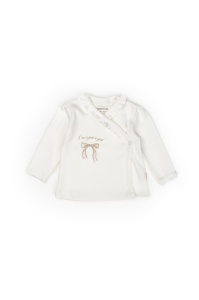 Set de 10 piese pentru nou nascut, Bow, stone, 100% bumbac organic, BabyCosy - Img 4