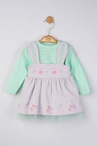 Set rochita cu bluzita pentru fetite Cirese, Tongs baby - Img 2
