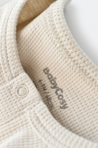Set tricou cu pantaloni scurti - 100% bumbac organic - Stone, BabyCosy - Img 5