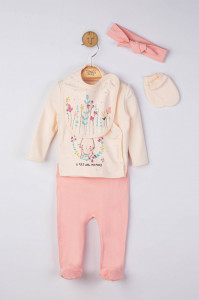 Setul 5 piese nou nascut Bunny, Tongs baby - Img 3