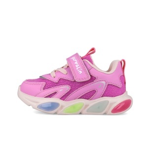 Sneakers cu luminite Garvalin 251808, roz - Img 4
