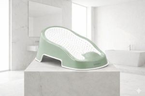 Suport pentru baie Soft Touch BabyJem, Verde - Img 2