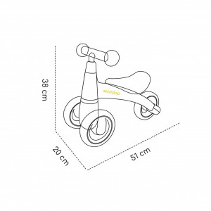 Tricicleta Skiddou Berit Ride-On, Evening Shadow, Gri - Img 12