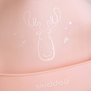 Baveta din silicon Smekke, Skiddou, Keep Pink, Roz