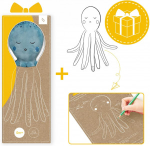 Jucarie caracatita de plus pentru copii Skiddou Havi, 35 cm - Img 3