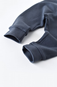 Pantaloni Bebe Unisex din bumbac organic Bleumarin BabyCosy - Img 4
