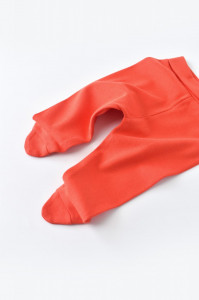 Pantaloni cu Botosei - Bumbac organic Caramiziu BabyCosy - Img 4