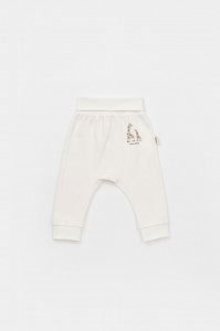 Set 2 pantaloni bebe unisex Girafa, Baby Cosy, 100% bumbac organic