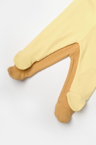 Set 2 pantaloni Bamboo, galben, BabyCosy, 50%bumbac+50% bambus