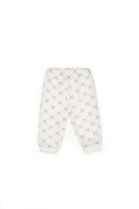 Set bluză și pantalon, Bow, BabyCosy, 100%bumbac organic, Powder - Img 7