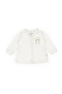 Set bluză și pantalon, Bow, BabyCosy, 100%bumbac organic, Stone - Img 4