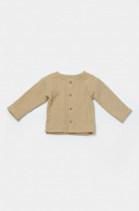 Set bluza si salopeta, Winter muselin, 100% bumbac - Stone, BabyCosy