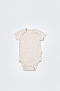 Set de 10 piese pentru nou nascut - 100% bumbac organic - Crem cu buline, BabyCosy - Img 8