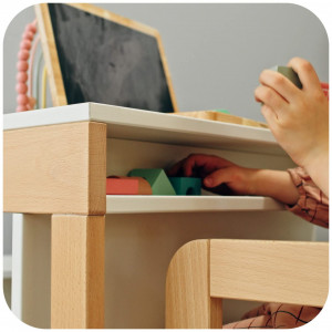 Set mobilier 8in1 Skiddou Mob, Puff catcher, Alb - Img 4