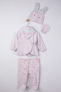 Setul 5 piese nou nascut Cirese, Tongs baby - Img 2