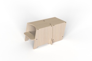 Turn de invatare multifunctional Kule Bend, Natur, MamaToyz