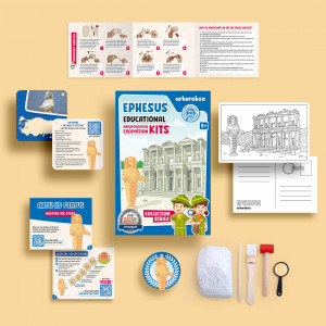 Arkerobox - Set arheologic educational si puzzle 3D, Efes - Biblioteca Celsus
