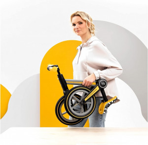 Bicicleta pliabila fara pedale Skiddou Ronny, Galben - Img 9