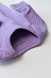 Body Bebe Unisex cu maneca lunga din 95% bumbac organic cu 5% elastan - Mov, BabyCosy - Img 2