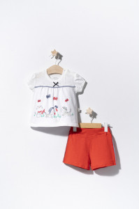Compleu 2 piese cu pisicute pentru bebelusi, Tongs baby - Img 2
