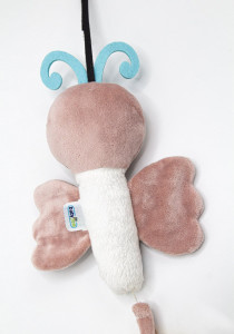 Jucarie din plus cu vibratii pentru bebelusi Fluture, 6 luni+, BabyJem