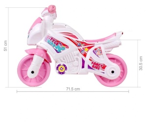 Motocicleta Ride On de curse TechnoK, My Little Fancy Bike, cu lumini si sunete