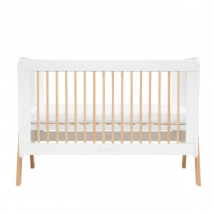 Patut transformabil copii Skiddou Krubb din lemn de fag/MDF, 60x120 cm, Puff Catcher, Alb - Img 5