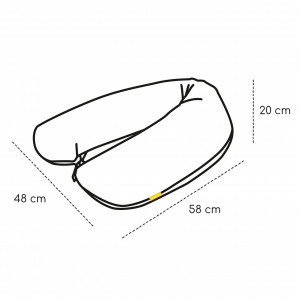 Perna pentru alaptat 2 in 1 Ammi+, Skiddou, Puff catcher, Alb, 109 x 48 x 20 cm - Img 10