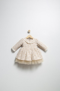 Rochita eleganta pentru fetite Elbise, Tongs baby, cu tulle si volane - Img 3