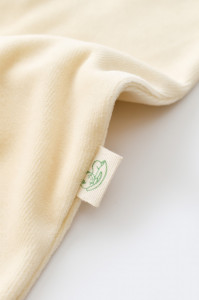 Salopeta cu maneca lunga si fermoar din 80%bumbac organic si 20% poliester -Crem, BabyCosy - Img 7