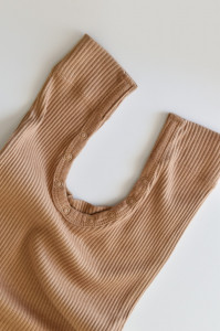 Salopeta cu maneca lunga si pantaloni lungi din bumbac organic si modal - Maro BabyCosy - Img 5