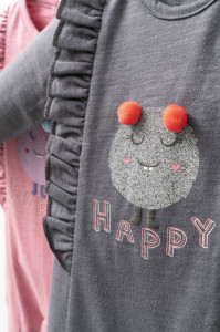 Salopeta cu volanase pentru bebelusi Monster, Tongs baby - Img 3