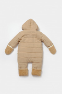 Salopeta de iarna pentru bebelusi, Winter muselin, 100% bumbac - Apricot, BabyCosy