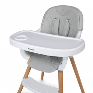 Scaun de masa 2 in 1 transformabil Skiddou Sunt, Normandic Dream, Gri deschis - Img 10