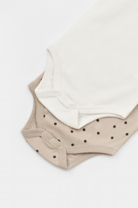 Set 2 body-uri fara maneci bebe unisex  Girafa, Baby Cosy, 100% bumbac organic