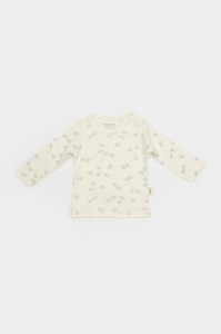 Set 3 piese:bluza, pantaloni si caciulita Printed, BabyCosy, 50% modal+50% bumbac, Ecru