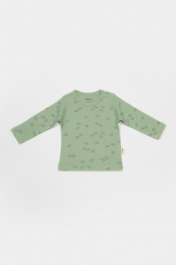 Set 3 piese:bluza, pantaloni si caciulita Printed, BabyCosy, 50% modal+50% bumbac, Verde