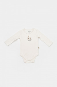 Set 3 piese: body, pantaloni si caciulita Girafa, BabyCosy, 100% bumbac organic