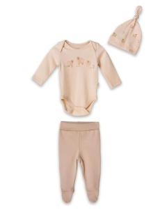 Set 3 piese nou nascut, Lamb, BabyCosy, 100%bumbac organic - Img 7
