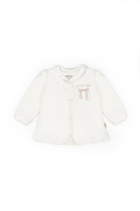 Set bluză și pantalon, Bow, BabyCosy, 100%bumbac organic, Powder - Img 11