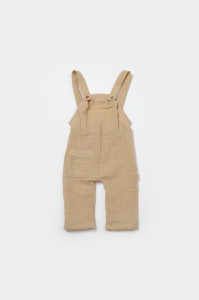 Set bluza si salopeta, Winter muselin, 100% bumbac - Apricot, BabyCosy