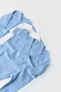 Set de 10 piese pentru nou nascut - 100% bumbac organic - Bleu, BabyCosy - Img 6