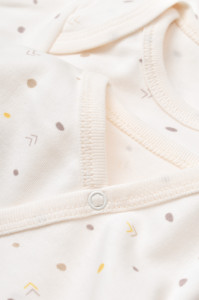 Set de 10 piese pentru nou nascut - 100% bumbac organic - Ecru cu buline, BabyCosy - Img 10